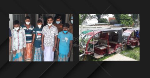 ৬ চোরের কাছ থেকে উদ্ধার হলো ৫ অটোরিকসা